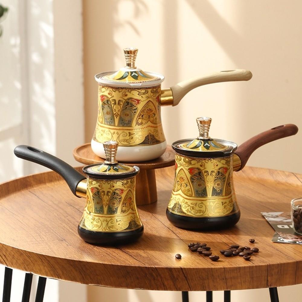 Stainless Steel Turkish Coffee Pot 350/550/720ml Butter Warmer Universal Milk Tea Pot  Kitchen Use