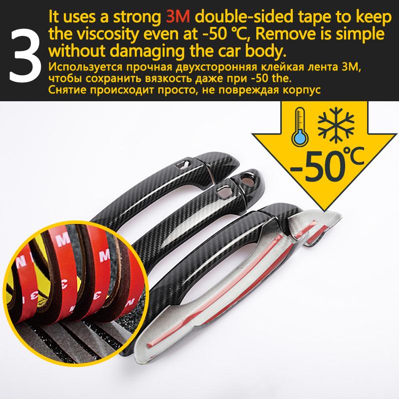 For Mazda 3 BP      Gloss Black Smart Door Handle Cover Trim Stickers Protective Car Exterior Accessories