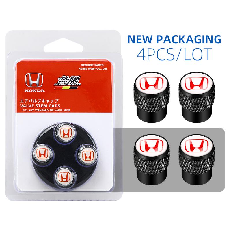 Box Car Tire Stem Valve Caps Aluminium Car Dustproof Caps Tire Wheel Stem Air Valve Caps For Honda Civic XR-V HR-V City Accord