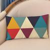 Geometric Style Throw Pillow Case Triangle Grid Classics Nordic Sofa Decoration Cotton Linen Chair Waist Cushion Cover Cojines