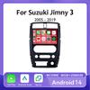 Android 14 Carplay Car Radio для Suzuki Jimny 3 2005 - 2019 Навигация GPS Мультимедийный Плеер WiFi+4G DSP стерео BT 360 камера