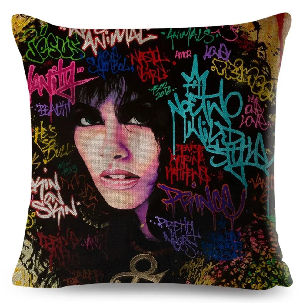 Африканские женщины Наволочка Декор Красочная Мультяшная Леди Мечта Наволочка Полиэстер Наволочка для Спальни Дивана Дома