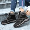 Men's Winter  with Plush and Thickened, Comfortable and Warm Outdoor Sports Running Shoes, Cotton Shoes
