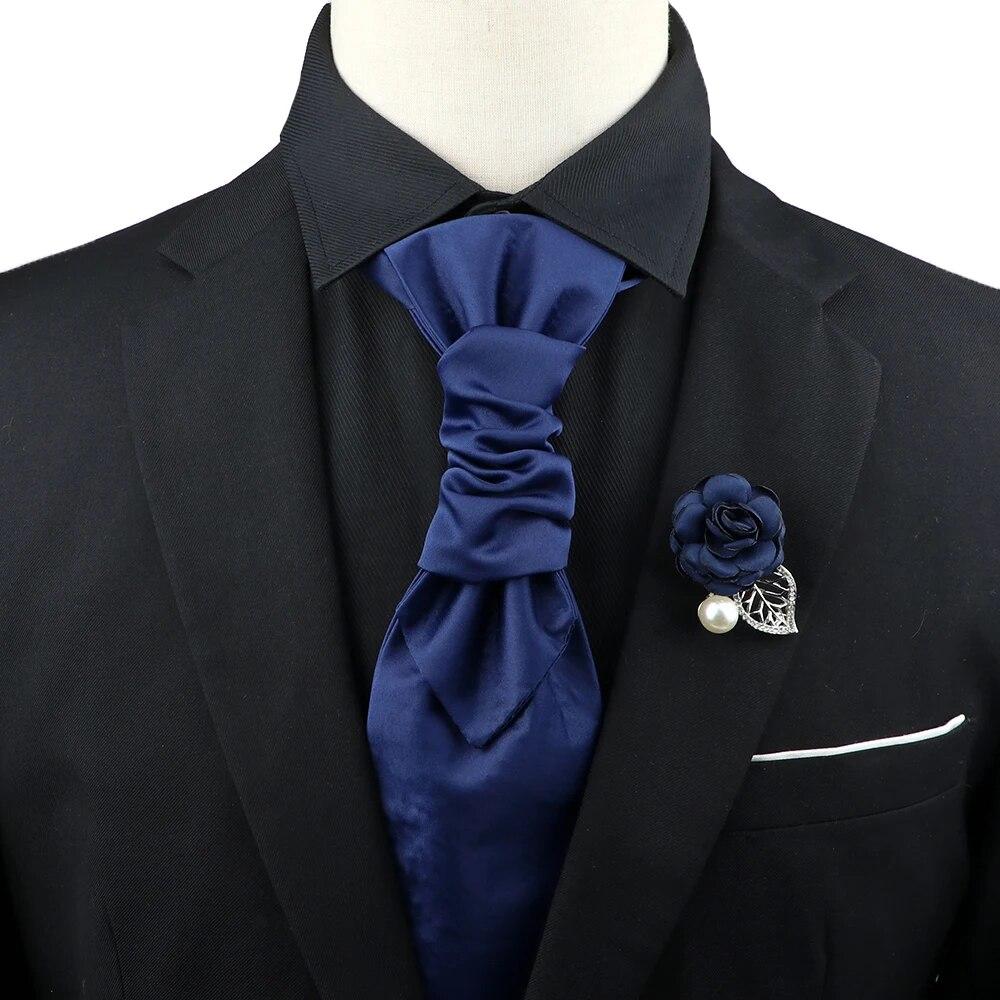 Мужской, Галстук с пейсли, Набор брошей для галстука, Красный, Черный, Регулируемый галстук, Роскошный, Смокинг, Свадьба жениха,