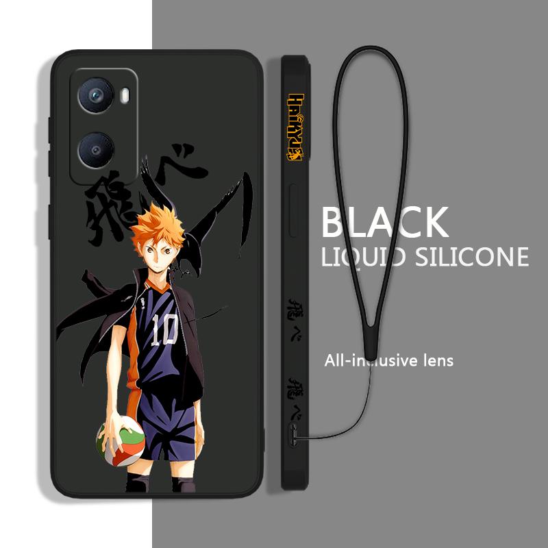 Haikyuu Animation For OPPO F21 A54S A53S A52 A33 A31 A16S A11S A9 A5 A1K A12 AX7 A5 Liquid Left Rope Phone Case