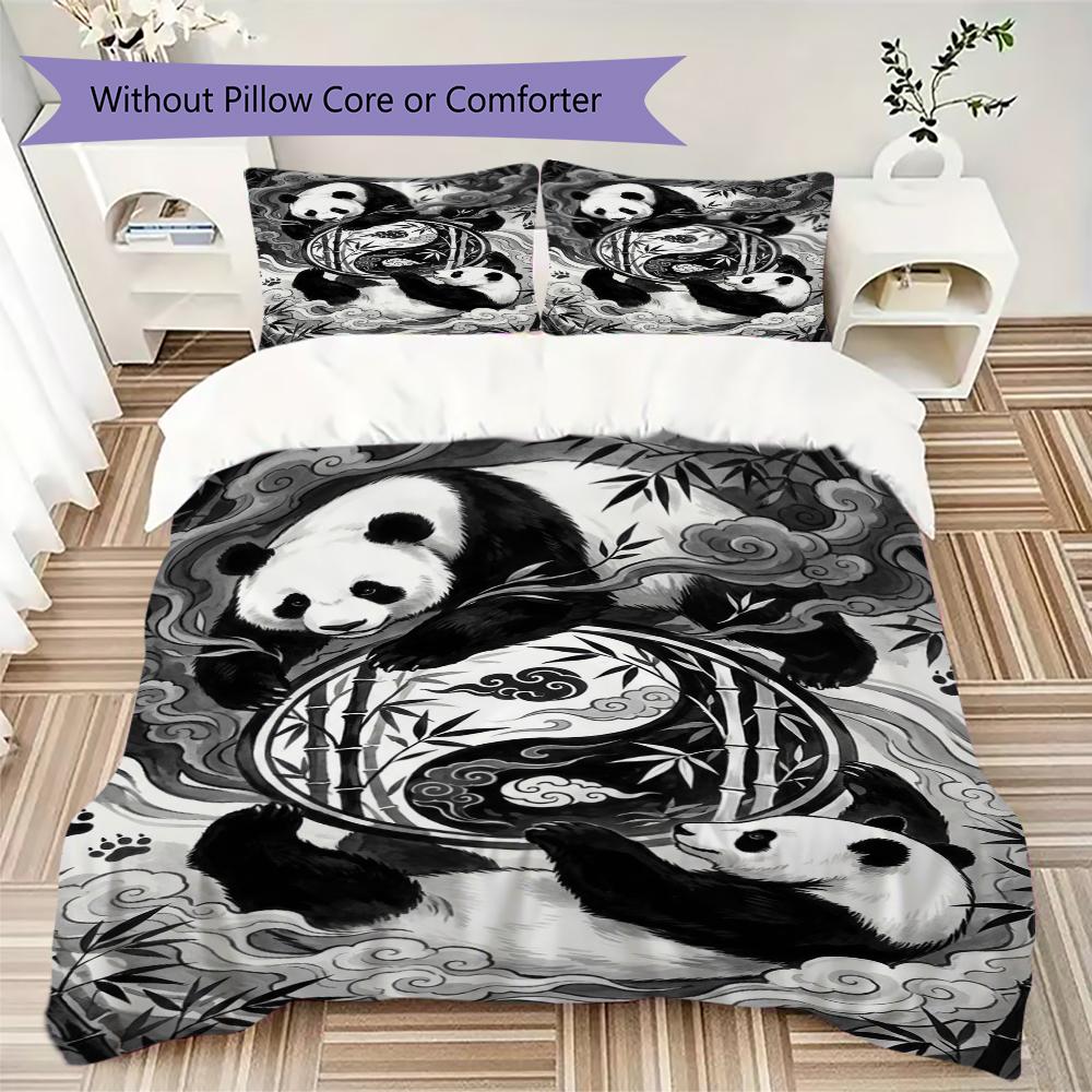 Tai Chi Animals Pattern Bedding uilt Set uilt Cover Pillowcase Home Decoration Birthday Gift (1 * duvet cover + 2 * pillowcase without core)106