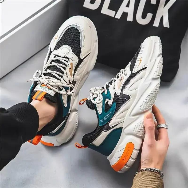 Роскошные мужские кроссовки, фирменные мужские повседневные кроссовки 2024 года, новая качественная обувь для мужчин, модная обувь на платформе для активного отдыха, теннисные туфли для мужчин