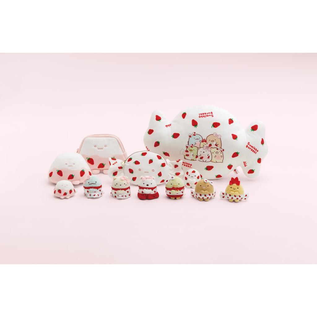 MO95001 Sumikko Gurashi x Sakuma Клубничные молочные конфеты Тенори Набор плюшевых игрушек