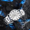 Stylish Men's Quartz Watch with Stainless Steel Strap Casual Wristwatch for Men Perfect Gift