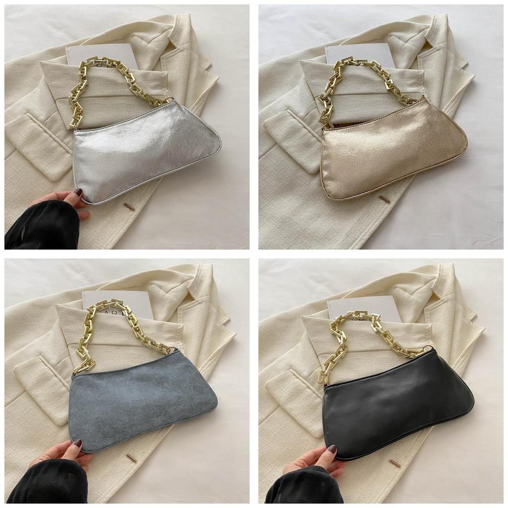 Stylish Chain Strap Women's Underarm Bag Chic Colorful Shoulder Bag For Summer 2024