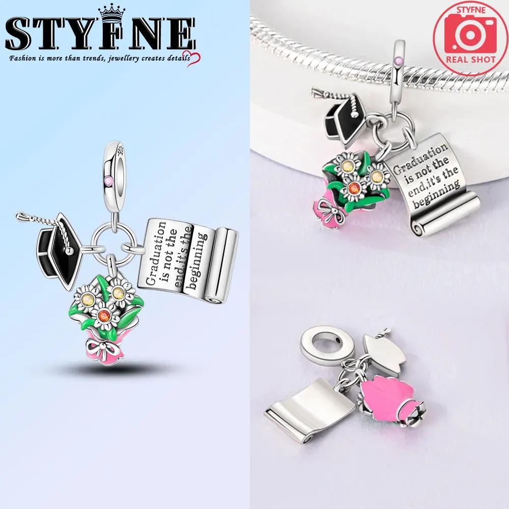 Изысканные модные медного цвета шармы-подвески в виде Санта-Клауса, рождественской елки, лося, оленя, бусины, подходят для оригинальных браслетов, рождественские украшения своими руками