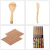 /набор бамбуковый набор для приготовления суши семейный офисный гаджет для домашних суши для любителей еды набор для приготовления суши набор для приготовления суши