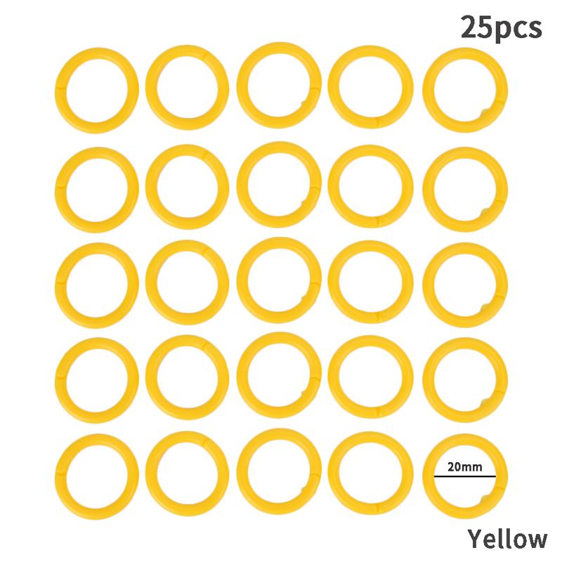 25Pcs Plastic Ring Binder Diy Albums Loose-Leaf Book Hoop Opening Binding Supply