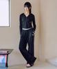 ZEROPLANET Eva Knit Wide Pants [Black]