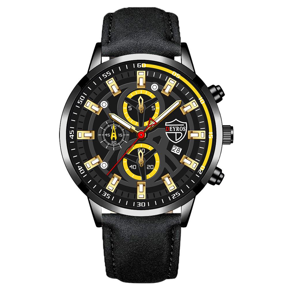 Men's Watch Belt Watch Calendar Watch Men's Fashion Watch Quartz Watch Men's Student Watch