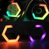 1 Комплект 12В 24В RGB Шестиугольные Ангельские Глазки Гало-Кольца Модификация Фары Автомобиль Мотоцикл Switchback Белый Дневной Ходовой Огонь + Янтарный Сигнал Поворота