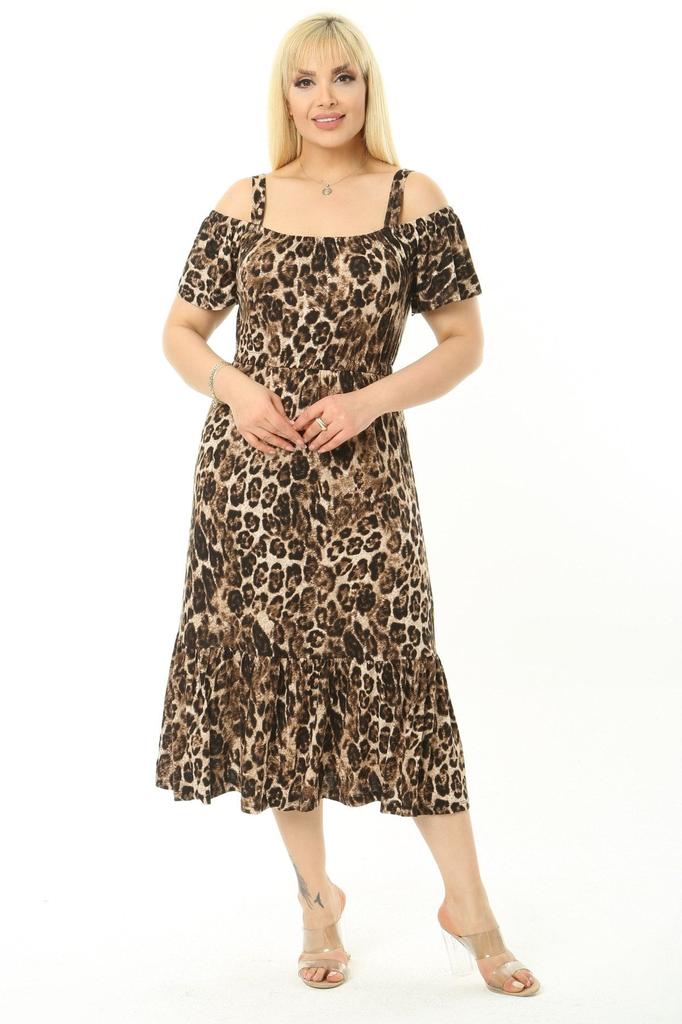 Женское платье большого размера Платье Madonna с вырезом на бретельках и узором из гальки