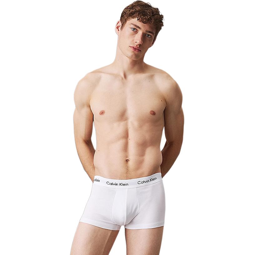 Calvin Klein Низкая талия смешанные простые удобные трусы-боксеры мужское нижнее белье белые 0000U2664G-100