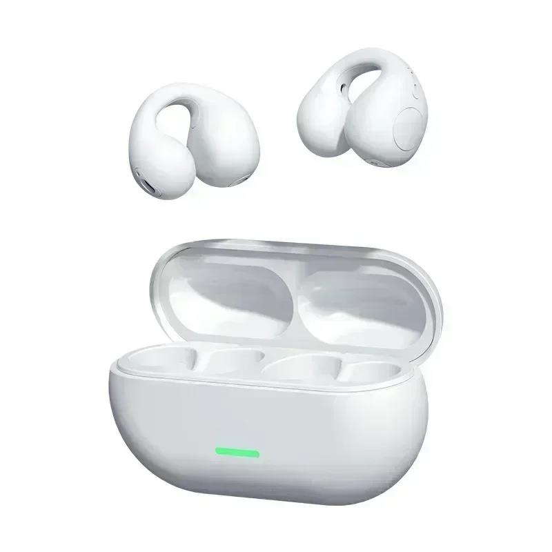 Bluetooth Headset Ear Clip Hanging Ear Bone Conduction Concept No In-Ear Sports Running Calling Noise Canceling