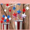 Star Shape Hanging Decorations With Butterfly Ribbon For Independence Day Celebrations