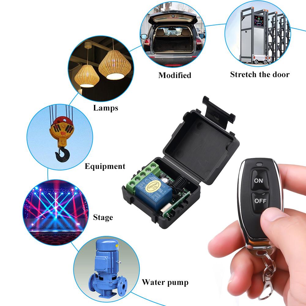 Умный дом 433 МГц DC 12 В 1CH беспроводной пульт дистанционного управления реле приемник передатчик универсальный пульт дистанционного управления