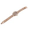 Women Watch Retro Elegant Roman Numerals Dial Shiny Rhinestone Luminous Design Quartz Watch for