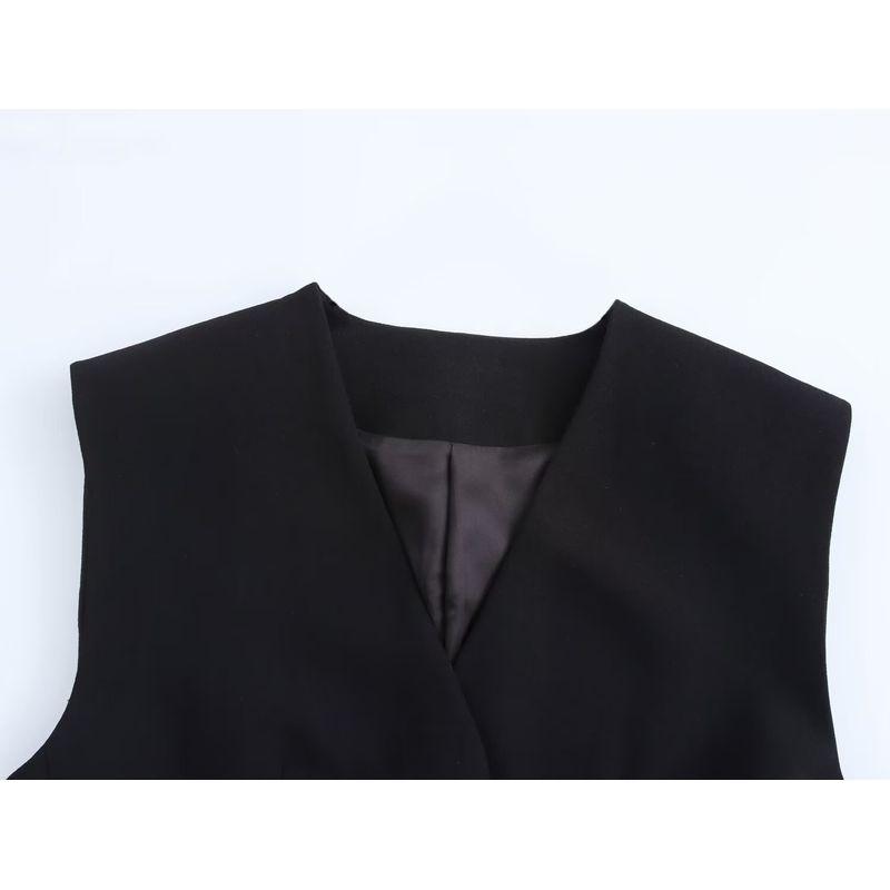 Kaslead New Arrival Women's Fashion Style Split with Belt Vest Casual Pants 8383187 8550187