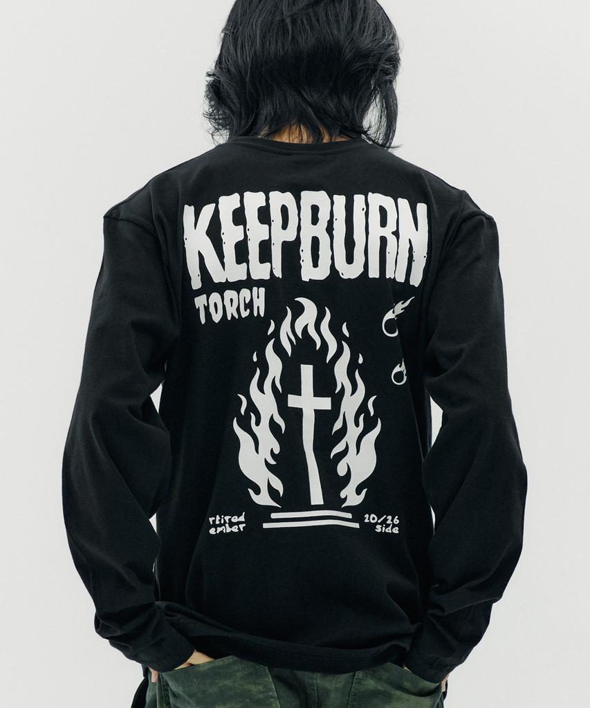 Tochi Keep Burn Лонгслив Черный