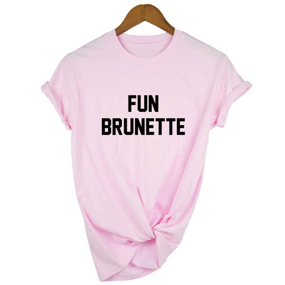 Fun Brunette Blonde Print Bbf Best Friends Sisters T Shirt Women Short Sleeve Graphic Tees