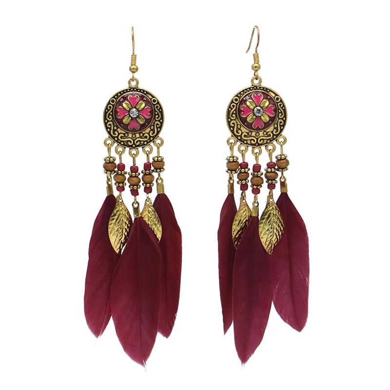 Retro Ethnic Style Fringed Earrings Women'S Fashion Earrings Travel Photo Fashion Earrings Factory