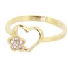 Gold Plated Ring 'Love' Golden - 12x9 Mm