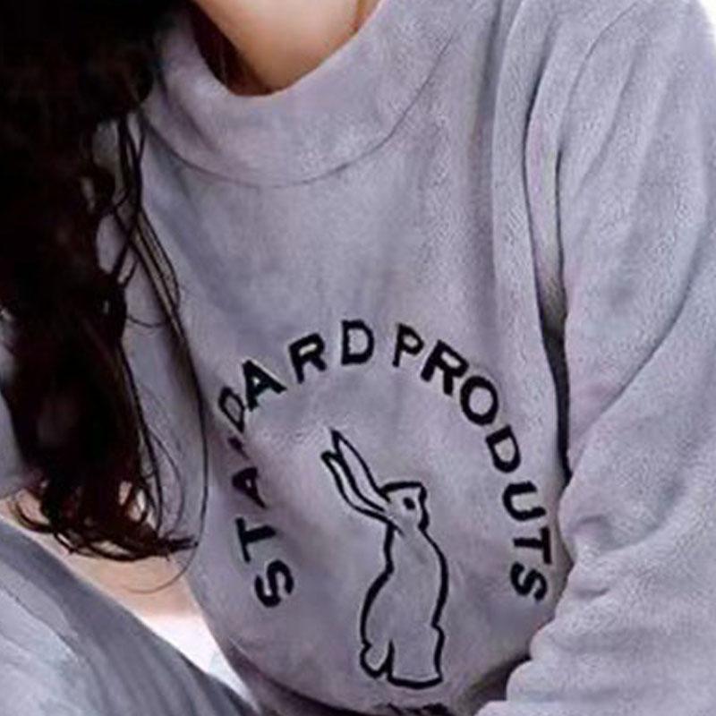 2 шт./компл. утолщенная теплая фланелевая пижама женская осенне-зимняя с длинными рукавами кораллового бархата мультяшная домашняя одежда для девочек