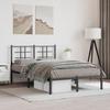 VidaXL Metal Bed Frames with Headboard, Double Bed with Slat Base, Adult Bed with Footboard, Bedroom Furniture, 355559