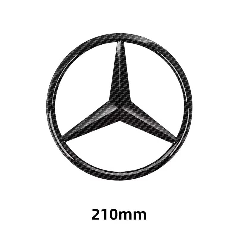 CSF1 1pc 188mm 210mm ABS Car Front Grille Badge Decal Cover Emblem For Mercedes Benz A_B_C_E_S Class GLA CLA GLE GLK CLK CLS GLS GLC