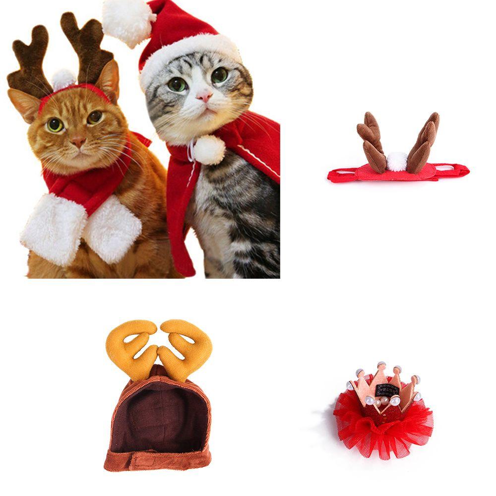 Home Decoration Scarf Puppy Halloween Pet Costume Christmas Hat Santa Winter Cosplay Dog Cat Supply