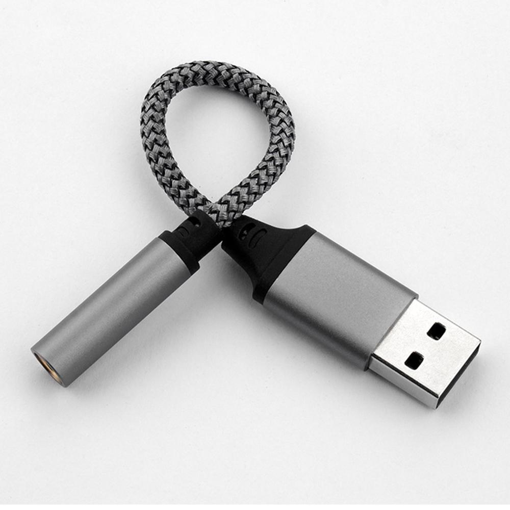 Адаптер USB на 3,5 мм аудиоразъем USB на 3,5 мм для гарнитуры/микрофона Адаптер USB на 3,5 мм Разъем Внешняя стерео звуковая карта 15 см