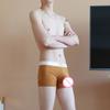 Мужские трусы-боксеры с карманами для мячей, шорты с рисунком в виде носа слона, нижнее белье в стиле пэчворк