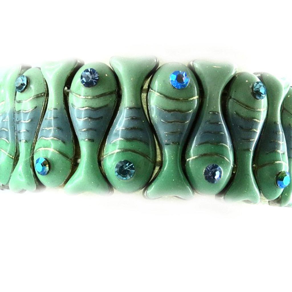 Les Trésors De Lily [E0430] - Дизайнерский браслет «Таласса» зелено-синий