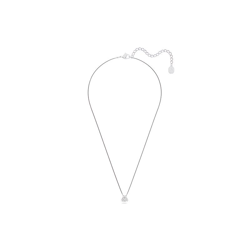 Swarovski Matrix Millenia Triangular Cut Crystal Pendant Rhodium Plated Necklace Women's White 5628352