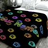 1PC Among Us Custom Name Patterned Flannel Blanket Suitable For All Seasons for Home Decor Warmth and Comfort Gifts Holiday Present