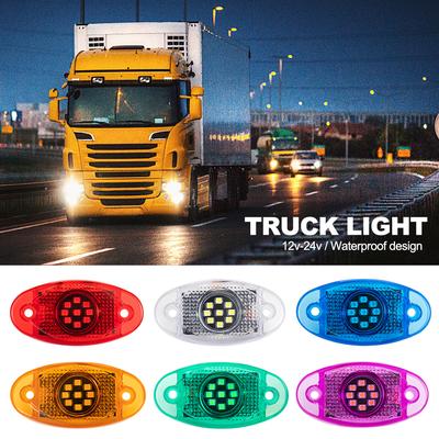 12-24V 9 LED Боковой габаритный фонарь для грузовика Многоцветный Водонепроницаемый Габаритный фонарь для автомобиля Прицеп Автобус Фургон Сигнальный Маркер Лампа