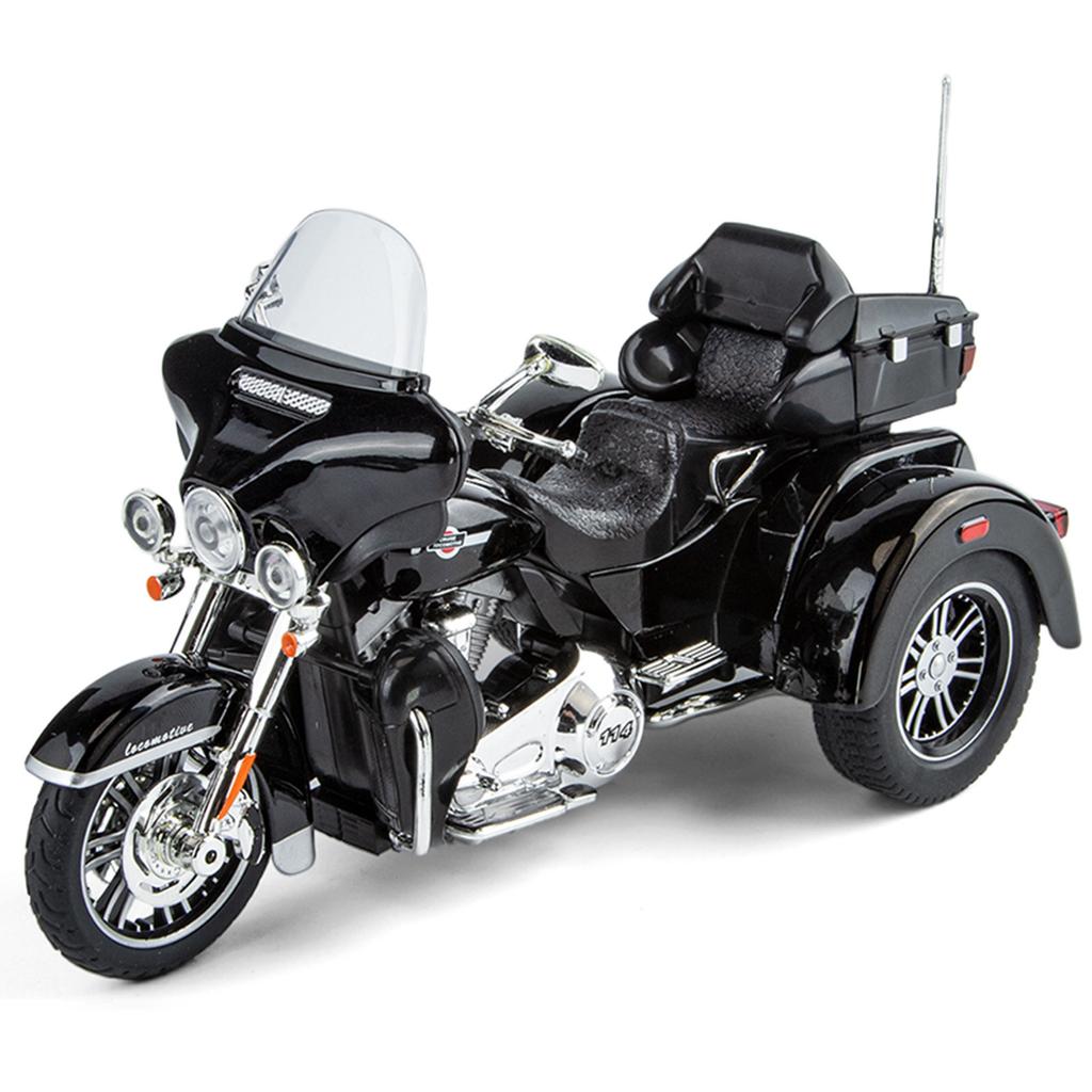 1/9 Harley Davidson TRI GLIDE ULTRA Luxury Tricycle Alloy Diecast Model Motorcycle Sound & Light Collection Decoration Gift BOX