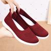 Mom New Slip On  Casual Flat Shoes Mesh Knitting Comfortable Breathable Shoes