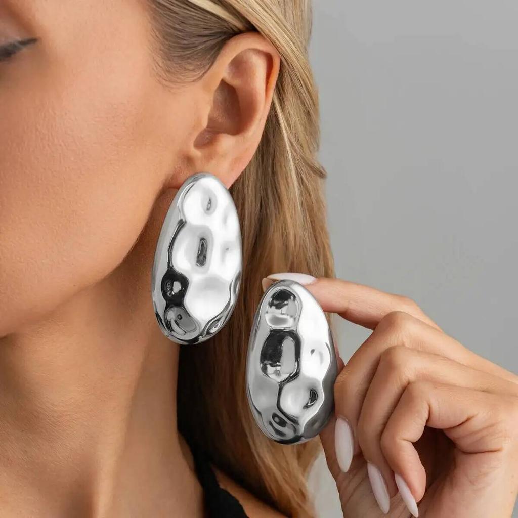 Ingemark Exaggerated Retro Irregular Geometry Big Drop Earrings for Women Simple Fashion Metal Ear Accessories 2026 New Jewelry
