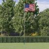 VidaXL Flag of the United States and Pole 6.23 M Aluminum 3147111
