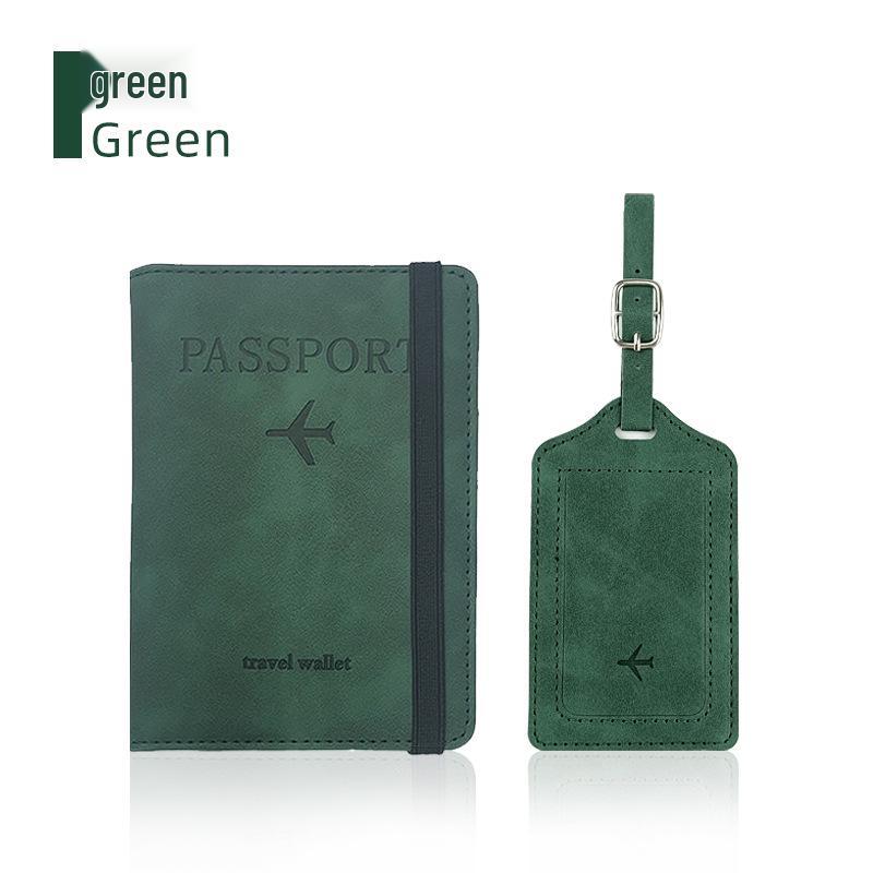 Набор: меняющий цвет держатель для паспорта из ПУ кожи и багажная бирка с RFID-защитой