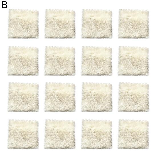 Yousheng 16 шт./компл. ковер-пазл, пэчворк, свободно совпадающий, пазл, пушистый, пазл, тип плюша, напольный коврик для гостиной