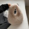 Осенне-зимняя плюшевая сумка через плечо в форме полумесяца, модная сумка через подмышку, милый женский кошелек