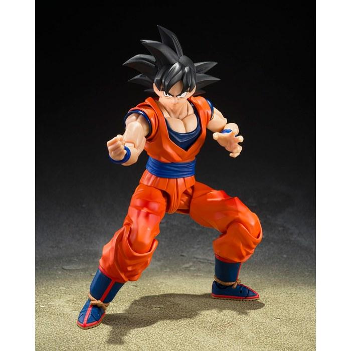 TAMASHII NATIONS S.H.Figuarts Dragon Ball Z Son Goku <Kindhearted Saiyan> 145mm PVC & ABS Action Figure, Multicolor