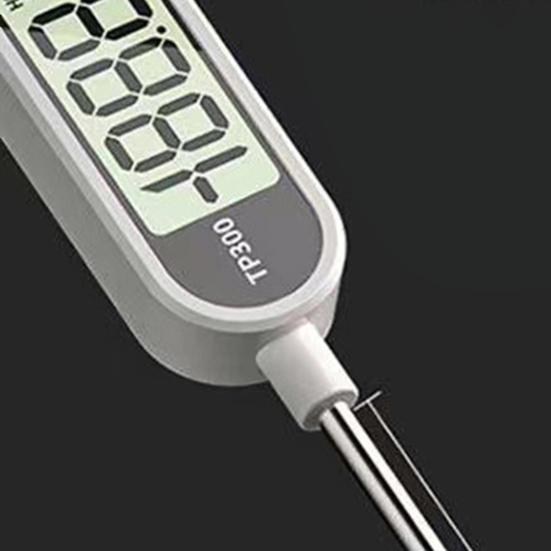 2Pcs Food Thermometer Waterproof Digital Thermometer with Long Stainless Steel Probe Backlit LCD Display Kitchen Tool for Cooking Grilling Baking